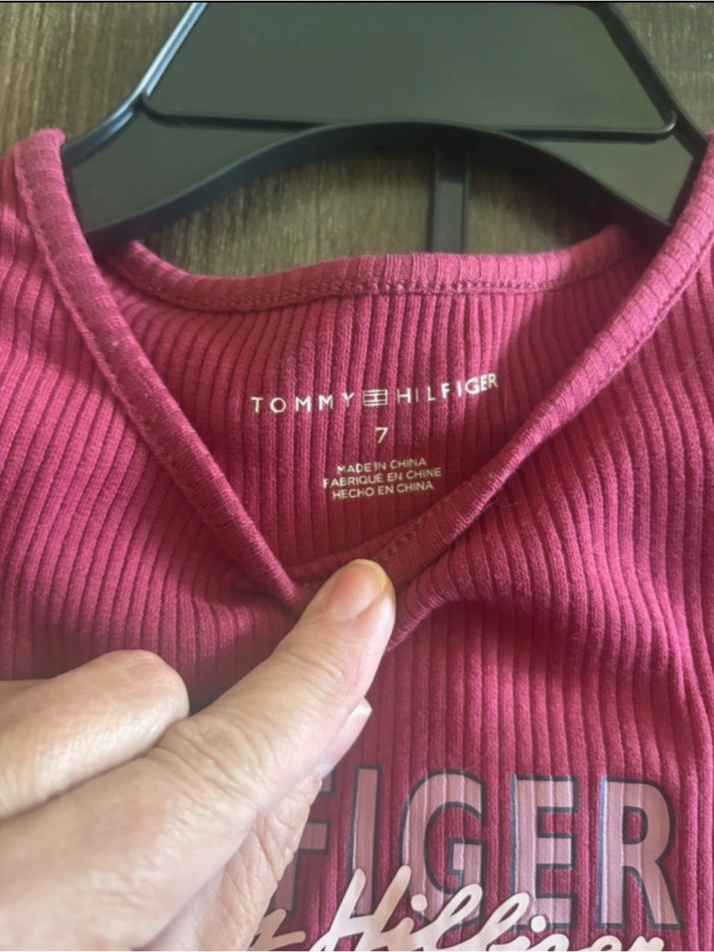 Tommy Hilfiger Girls' Ribbed Shirt and Pants - Picture 3 of 3
